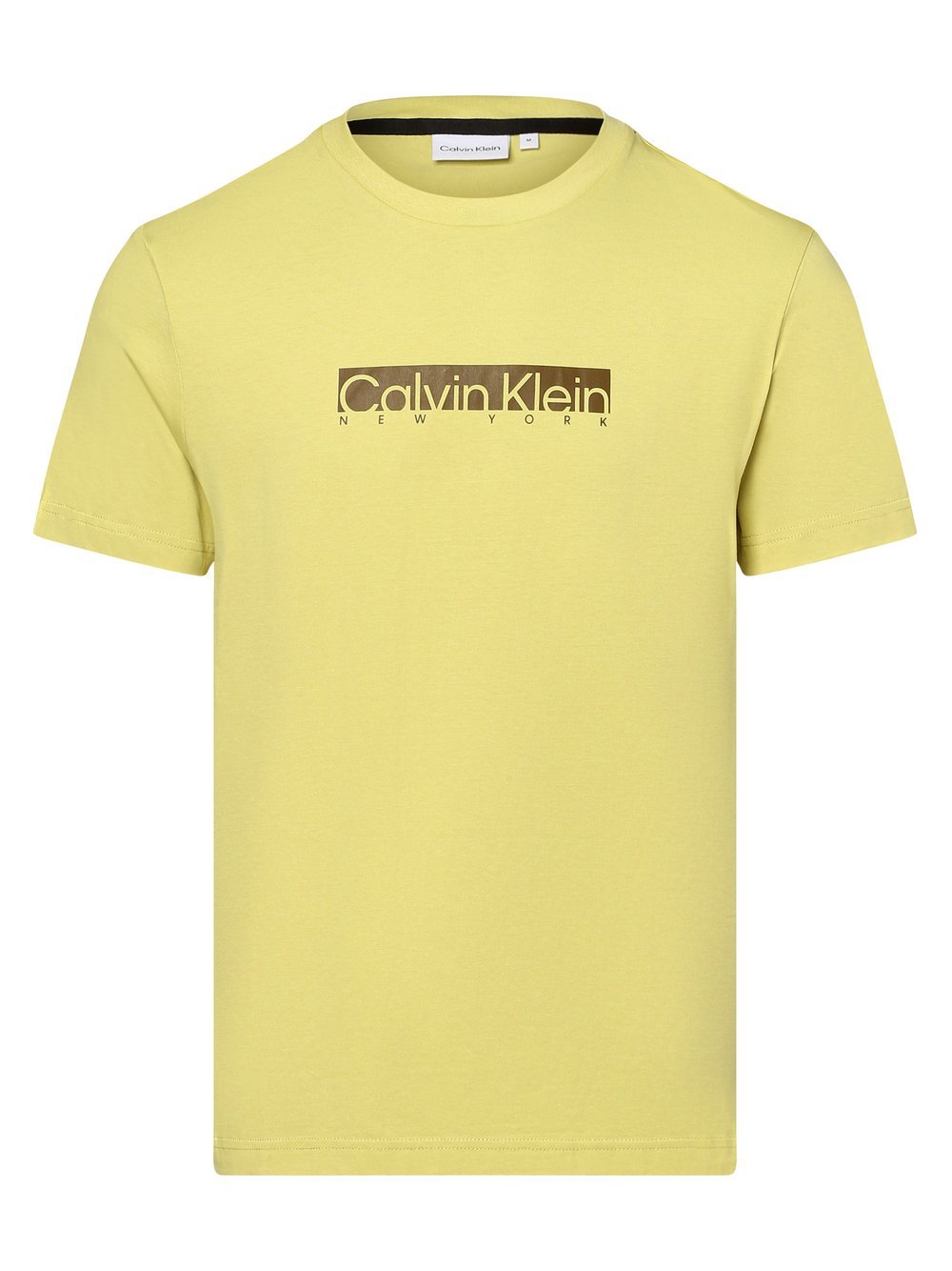 Calvin Klein - T-shirt męski, żółty|zielony