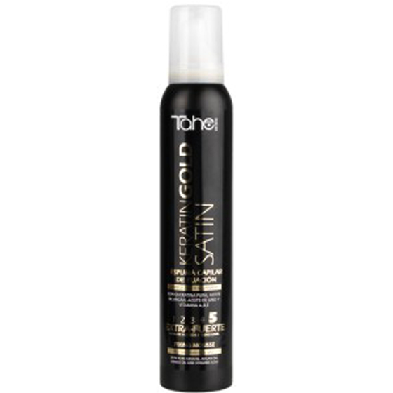 Tahe Keratin Gold Satin 5 Extra-Fuerte Bardzo Mocna Pianka Do Włosów 200ml