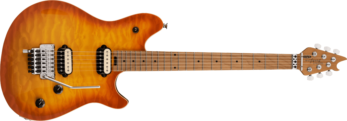 EVH Wolfgang Special QM Baked Maple Fingerboard Solar