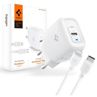 Ładowarka sieciowa SPIGEN PE2C10CL PD 20W Biały