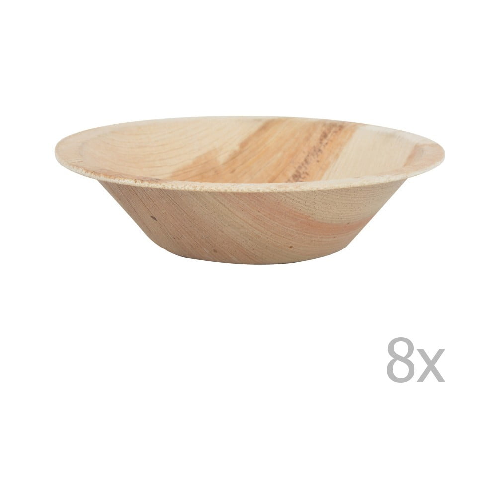 Zestaw 8 jednorazowych miseczek z liści palmowych Esschert Design