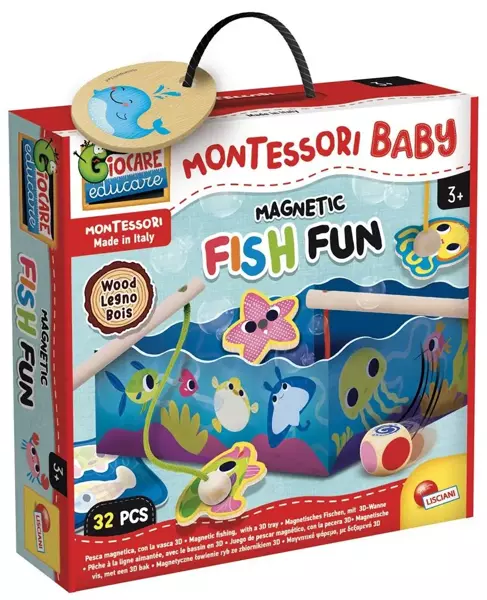 Montessori Wood Baby Fish Fun - Lisciani