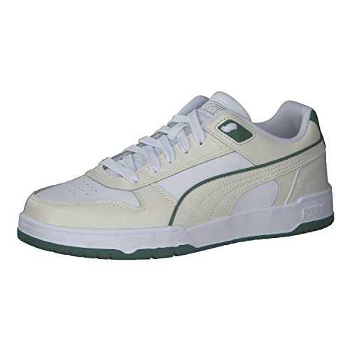 PUMA Męskie trampki RBD Game Low, biało-para, szaro-winorośli, złoto, 12 UK