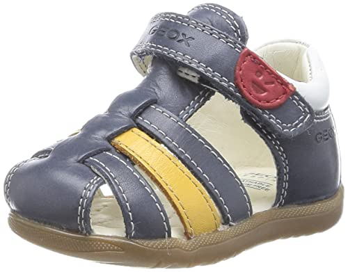 Geox Sandały chłopięce B Macchia Boy Sandal, granatowy/żółty (DK Yellow), 19 EU, Navy Dk Yellow, 19 EU