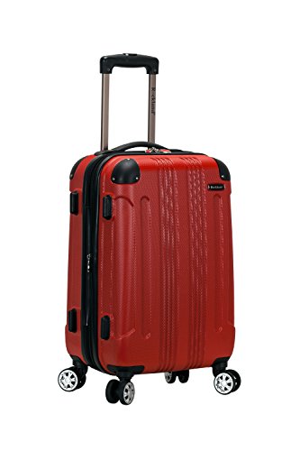 Rockland 50 cm rozszerzalny bagaż podręczny, bagaż obrotowy, Czerwony, Carry-On 20-Inch, Twarde etui Londyn z kołem obrotowym