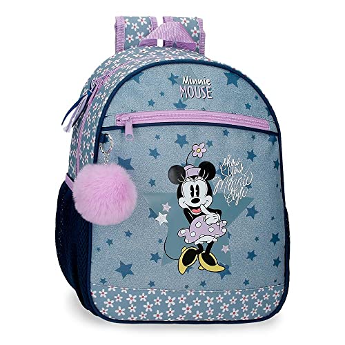 Disney Minnie Style Plecak dziecięcy Niebieski 27x33x11 cms Poliester 9.8L, niebieski, Mochila Preescolar, plecak przedszkolny