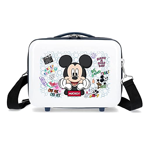 Disney Mickey Be Cool Neceser Adaptable Obudowa na messenger Niebieski 29x21x15 cms Sztywny ABS 9,14L 0,6 kg, niebieski, Neceser, kosmetyczka z paskiem na ramię