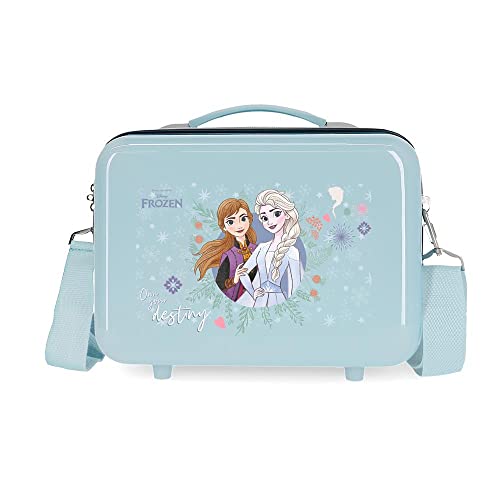 Disney Frozen Own Your Destiny Neceser Adaptacyjna z Obudowa na messenger Niebieski 29x21x15 cms Sztywny ABS 9,14L 0,6 kg, niebieski, Neceser, kosmetyczka z paskiem na ramię