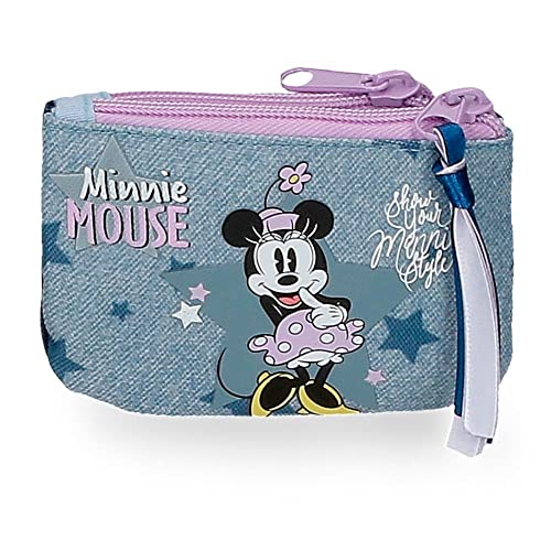 Disney Minnie Style Portfel Niebieski 11,5x8x2,5 cm Poliester, niebieski, Monedero, portmonetka