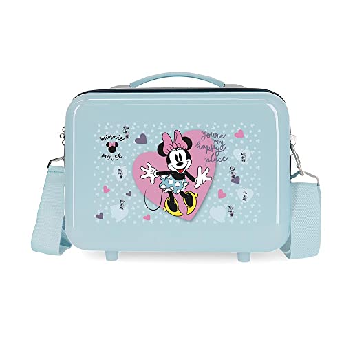 Disney Minnie My Happy Place Neceser Adaptable 29x21x15 cms Sztywny ABS 9,14L 0,6 kg Niebieski, niebieski, Neceser, dopasowująca się kosmetyczka
