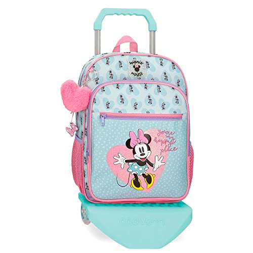 Disney Minnie My Happy Place Bagaż- Torba kurierska Dziewczyny, niebieski, Mochila Escolar, plecak szkolny