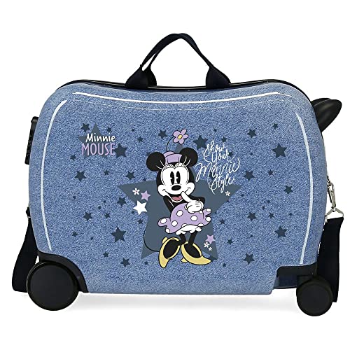 Disney Minnie Style Walizka dziecięca Niebieski 50x39x20 cms Twarde ABS Zamknięcie szyfrowe boczne 34L 1,8 kg 4 koła Bagaż ręczny, niebieski, Maleta Infantil, walizka dziecięca