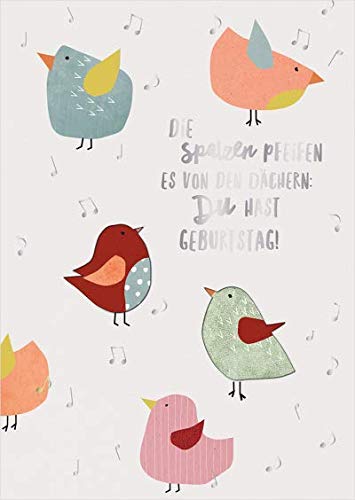 Grafik-Werkstatt Kartka z życzeniami na urodziny, kartka muzyczna z dźwiękiem, Coversong, Don´t worry, be happy