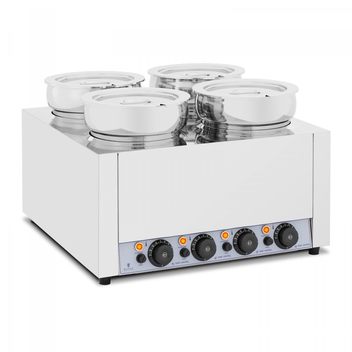 Stacja do zup - 4 x 7 l - 2000 W - połysk - Royal Catering RC_BM_04