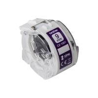 Brother CZ-1001 Fioletowy na białym CZ pasek do etykiet (fioletowy na białym, CZ, drukarka atramentowa, VC-500W, Box) CZ-1001