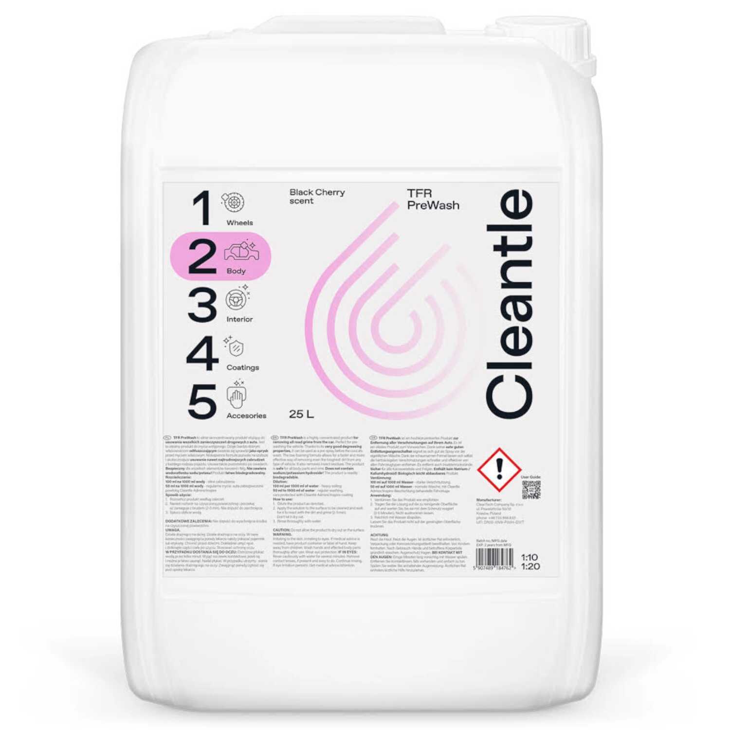 Cleantle TFR PreWash  produkt do mycia wstępnego 25L