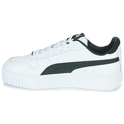 PUMA Damskie trampki uliczne Carina, biały, czarny, srebrny, 3,5 UK