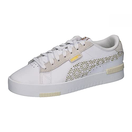 PUMA Damskie trampki JADA Renew Laser Cut Sneaker, białe złoto - kryształy górskie, 4 UK
