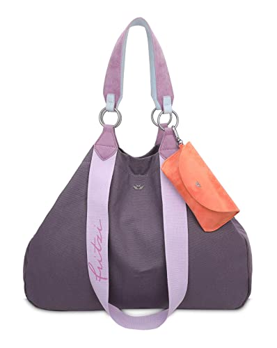 Fritzi aus Preussen Damskie Izzy Canvas Plumy Shoppers, Plumy