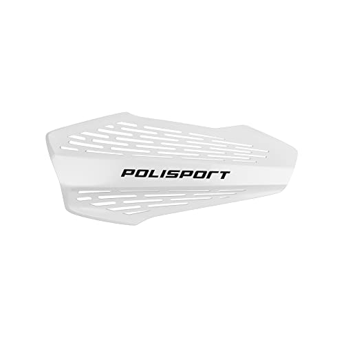 POLISPORT 8308700002 - Ochraniacze na dłonie MX FORCE 1 MX-Style punkt mocowania z tworzywa sztucznego wraz z zestawem montażowym kompatybilne ze wszystkimi modelami MX/Enduro w kolorze białym
