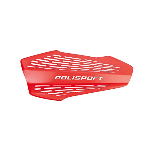 POLISPORT 8308700007 - Ochraniacze na dłonie MX FORCE 1 MX-Style punkt mocowania z tworzywa sztucznego wraz z zestawem montażowym kompatybilne ze wszystkimi modelami MX/Enduro w kolorze czerwonym