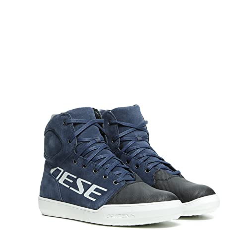Buty Dainese York D-WP wodoodporne, męskie trampki motocyklowe, czarny-irys/białe, 40
