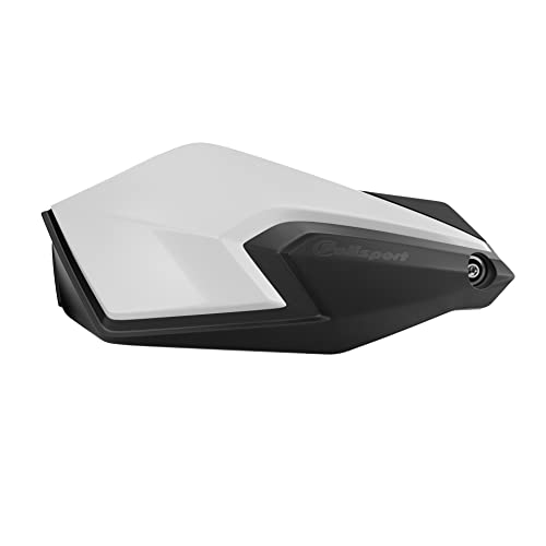 POLISPORT 830890001 - Ochraniacze na dłonie S-DUAL 2 punkty mocowania MX-Style z tworzywa sztucznego wraz z zestawem mocującym kompatybilne ze wszystkimi modelami MX/Enduro w kolorze białym