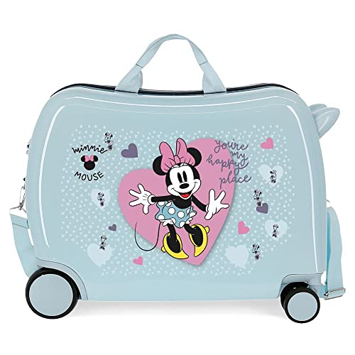 Disney Minnie My Happy Place Walizka dziecięca Niebieski 50x39x20 cms Twarde ABS Zapięcie szyfrowe boczne 34L 1,8 kg 4 koła Bagaż ręczny, niebieski, Maleta Infantil, walizka dziecięca