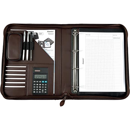 Alassio 30053  ring binder A4 viterbo, imitacja skóry bukowy, brązowy 30053