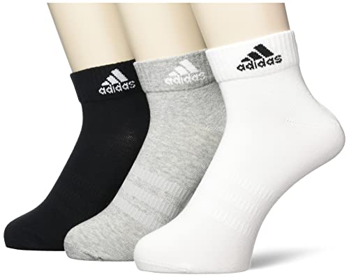 adidas, Calze Basse Think Linear Set Di 6, Pończochy, Wrzosek Średnio/Biały/Czarny, M, Wielbiciel Unisex Szary