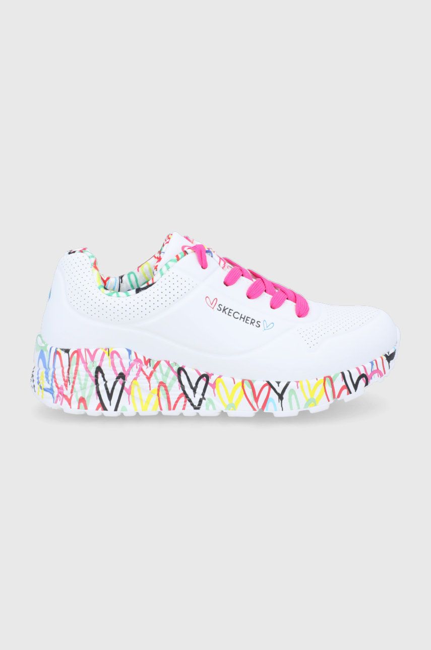Skechers buty dziecięce Uno LIte Lovely Luv x JGoldcrown kolor biały