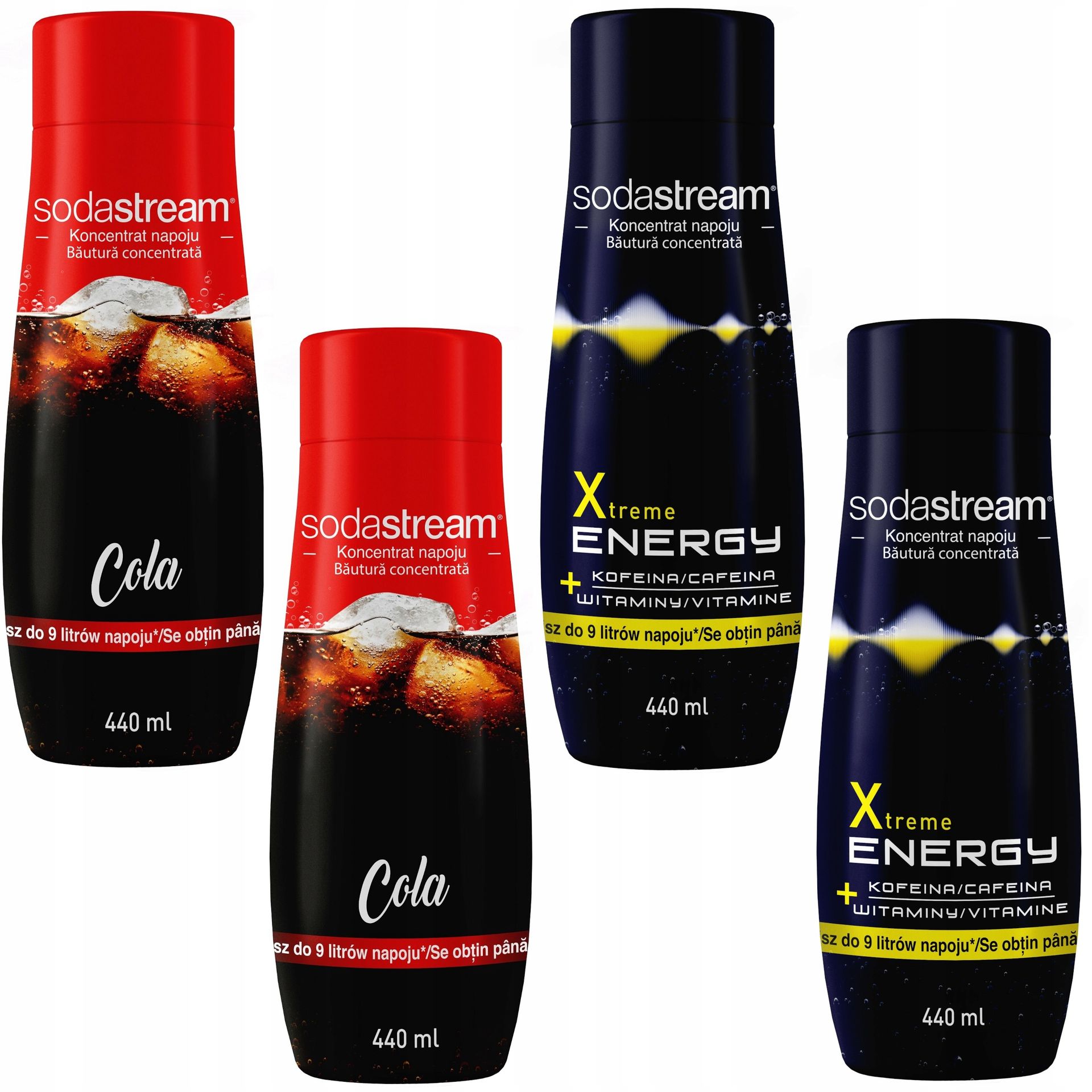 Sodastream Zestaw koncentrat 2x Cola 2x Energy