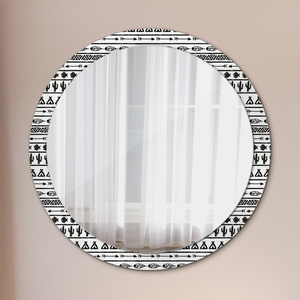 Lustro dekoracyjne okrągłe Boho minimalistyczny