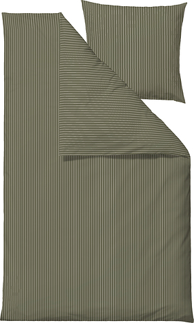 Pościel Common 155 x 220 cm khaki z poszewką na poduszkę 80 x 80 cm