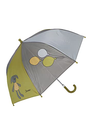 Sterntaler Dziecięcy parasol unisex dla dzieci parasol przeciwsłoneczny słoń i zając - parasol podróżny, mini parasol - ciemnozielony