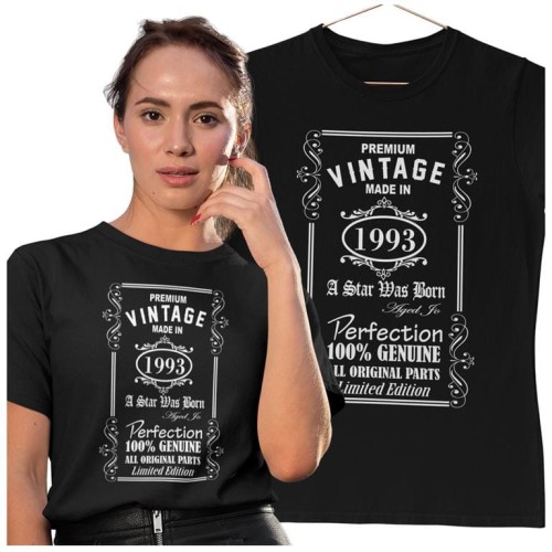 KOSZULKA DLA KOBIETY NA 30 URODZINY PREMIUM VINTAGE 1993