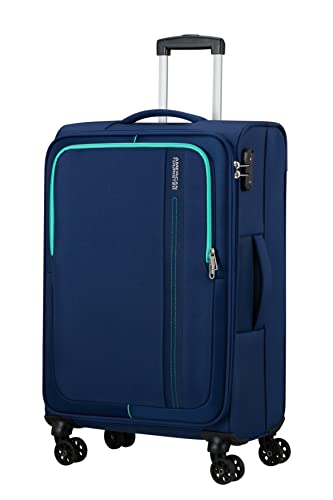 American Tourister Sea Seeker - Spinner M, walizka, 68 cm, 61 l, niebieski (Combat Navy), niebieski (Combat Navy), M (68 cm - 61 L), Walizki i wózki