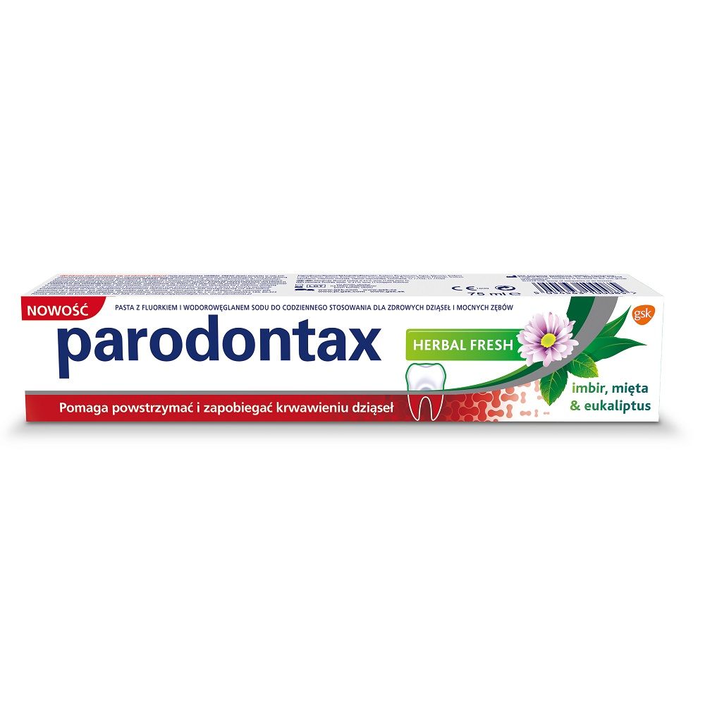 PARODONTAX Herbal Fresh Toothpaste pasta do zębów przeciw krwawieniu diąseł Mięta&Melissa 75ml