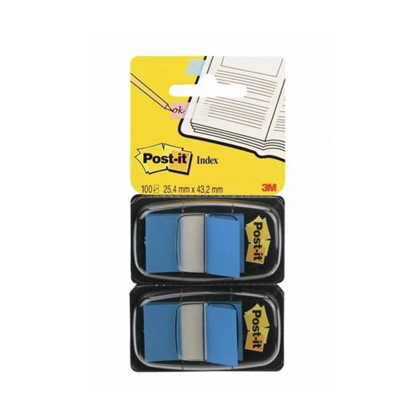 Zakładki indeksujące 25x43mm PP 2x50szt POST-IT 680 niebieskie /3M-UU008930156