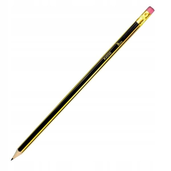 Ołówek drewniany z gumką B TETIS 1szt /KV050-B/