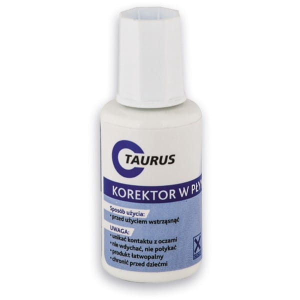 KOREKTOR W PŁYNIE Z PĘDZELKIEM 20ml TAURUS