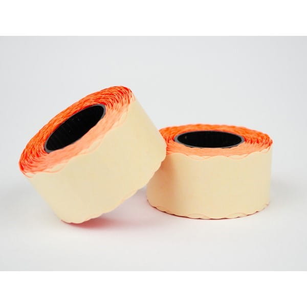 Taśma do metkownic 2-rzędow 26x16mm DM falista czerwona 600szt. na rolce /etrcdm026x016drwcze/