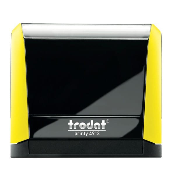 Pieczątka TRODAT 4913 żółta neonowa, poduszka czarna, 58x22mm, 1 szt.