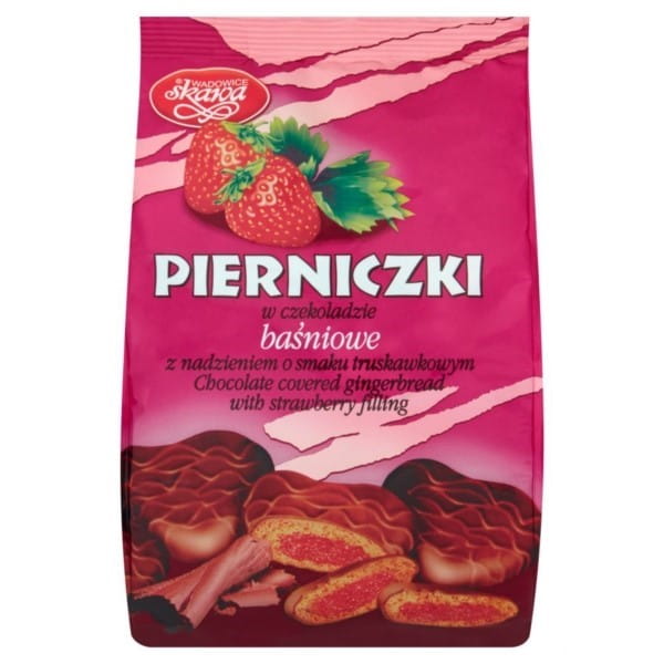 Pierniki w czekoladzie baśniowe truskawkowe SKAWA 150g