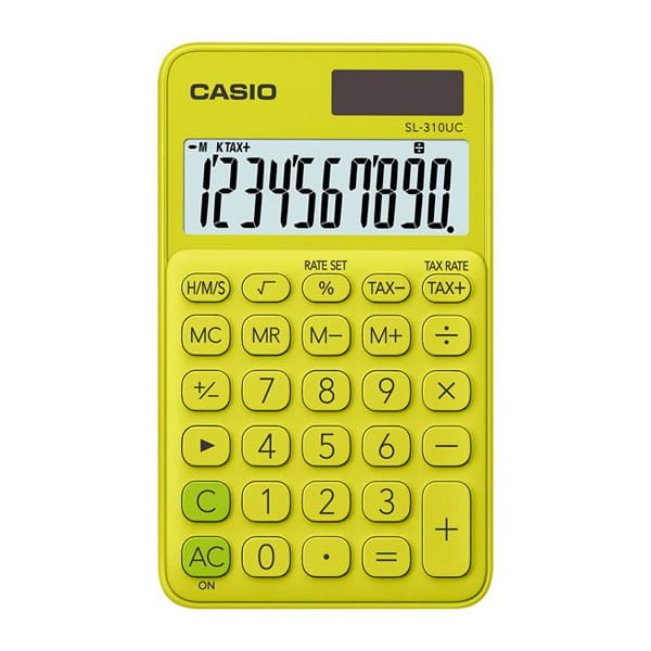 Zdjęcia - Kalkulator Casio  kieszonkowy 10-pozycyjny  jasnozielony /Sl-310UC-YG-S/ 