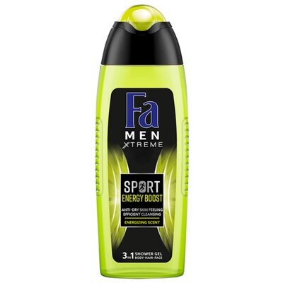 Fa Men Xtreme Sports Energy Boost Shower Gel 750ml żel pod prysznic do mycia ciała i włosów dla mężczyzn