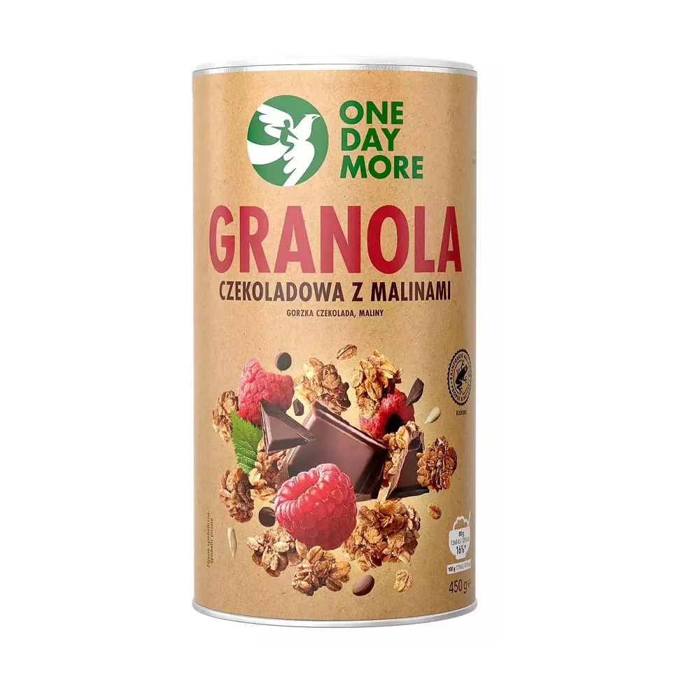Granola Gorzka Czekolada z malinami 450 g