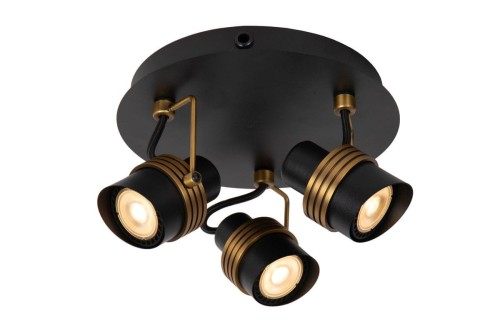 Tundran lampa sufitowa  spot) 3-punktowa czarna/złota 34944/13/30