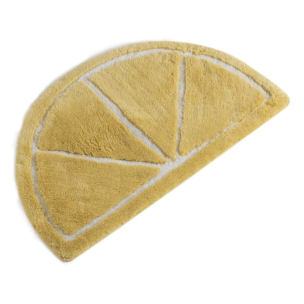 Żółty dywanik łazienkowy 100x60 cm Limon – Foutastic
