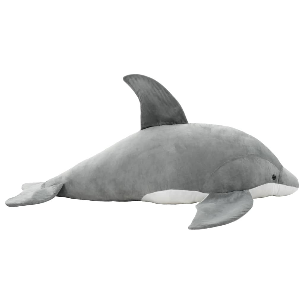 VidaXL Pluszowy delfin przytulanka, szary